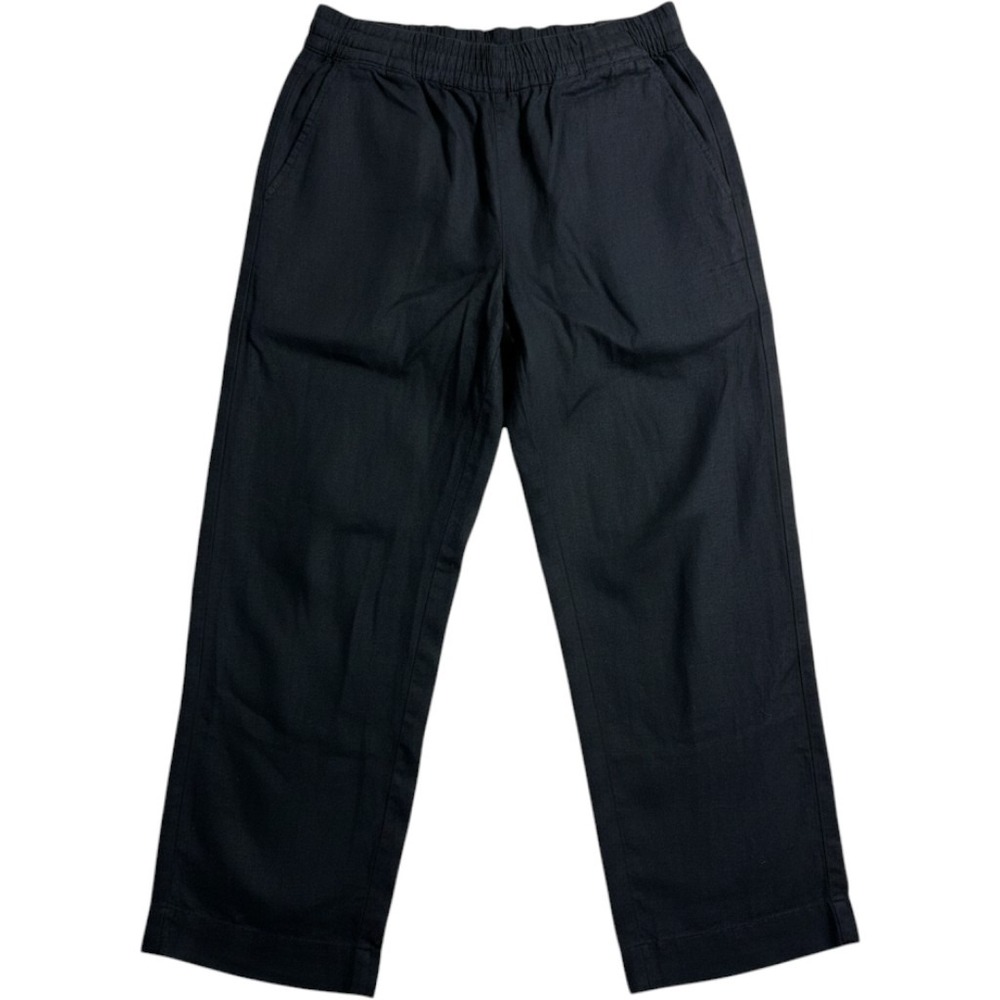 Old Navy Womens Petite M High Rise Straight Leg Comfort Waistband Pants Black